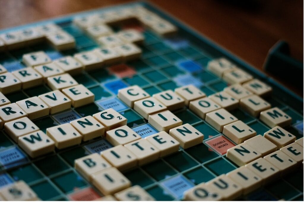 Scrabble board